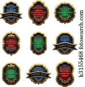 Set of vintage labels Set of vintage labels