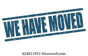We have moved stamp