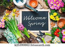 Welcome spring sign Welcome spring sign