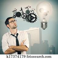 biznesmen, powering, niejaki, wielka idea