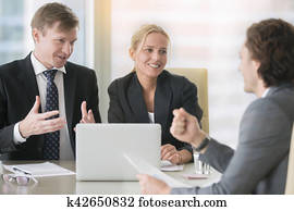 businesspeople, discutir, propuesta