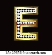 E bling letter E bling letter