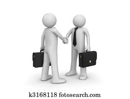 Handshaking two businessmen Handshaking two businessmen