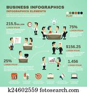 Office work infographics presentation poster Office work infographics presentation poster