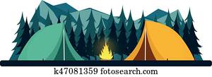 summer, camp., nacht, Camping., Campfire., kiefernwald, und, felsig, berge., sternennacht, und, moonlight., natur, landschaft. summer, camp., nacht, Camping., Campfire., kiefernwald, und, felsig, berge., sternennacht, und, moonlight., natur, landschaft.