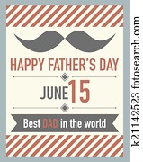Vector fathers day card Vector fathers day card