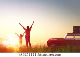 Happy family relaxing