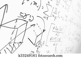 komplicēts, matemātika, formulas, dzeršana uz vietas, whiteboard