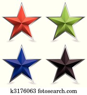 metal bevel star shape