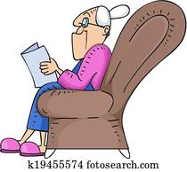 Senior Woman Reading