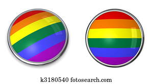 Banner Button Rainbow Flag Banner Button Rainbow Flag