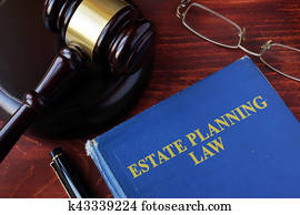 Book with title estate planning law Book with title estate planning law