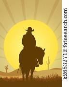 cowboy in the desert cowboy in the desert