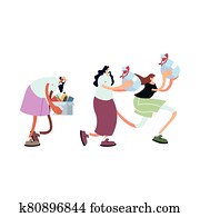 delivery team on the way to the customer with face mask