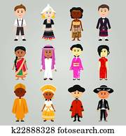 diferente, étnico, gente