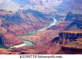 garganta grande, e, rio colorado