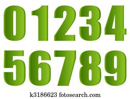 Green numbers. Green numbers.