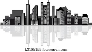 modernes, stadt skyline