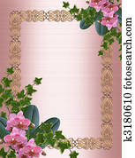 Orchids and ivy border Orchids and ivy border