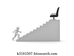 Walking on career ladder Walking on career ladder
