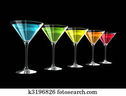 3D cocktail glasses 3D cocktail glasses