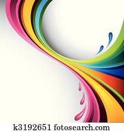 buntes, spritzen, design