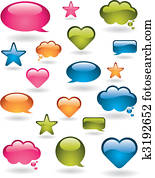 coloridos, projete elementos