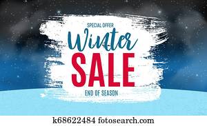 End of Winter Sale Background, Discount Coupon Template. Illustration End of Winter Sale Background, Discount Coupon Template. Illustration