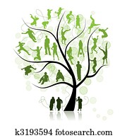 familie, tree,, verwandte familie, tree,, verwandte