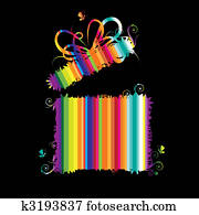 Gift box open, present Gift box open, present