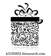 Gift box stylized for your design Gift box stylized for your design