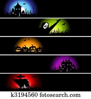 Halloween banners for your design Halloween banners for your design