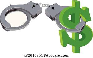 handcuffs and Currency