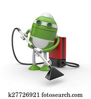 housemaid, s, plytký, naspäť, ilustrácia