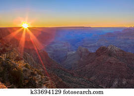 Majestic Vista of the Grand Canyon at Dusk