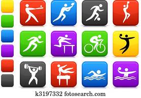 sport, symbol, sammlung sport, symbol, sammlung