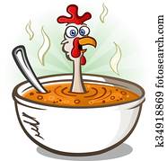 מרק עוף, ציור היתולי, אופי