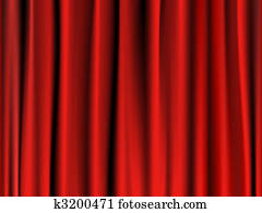 ベクトル ベッド 上に 赤いカーテン ステージ クリップアート 切り張り イラスト 絵画 集 K Fotosearch