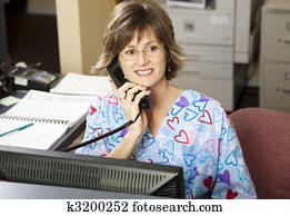 Busy Medical Receptionist