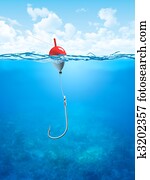 float,, לדוג קו, ו, וו, תת מימי