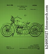 Harley Davidson Motorcycle Patent 1925 Harley Davidson Motorcycle Patent 1925