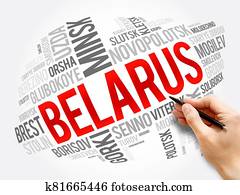 List of cities and towns in Belarus, word cloud List of cities and towns in Belarus, word cloud
