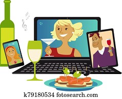 Online party during social distancing time Online party during social distancing time