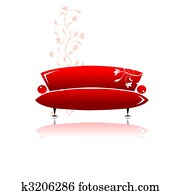 Red sofa design Red sofa design