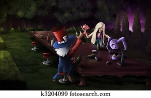 Tea Party - Digital Art Painting Tea Party - Digital Art Painting