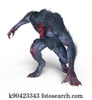 3d, כ.ג., השבה, של, אדם זאב, מפלצת