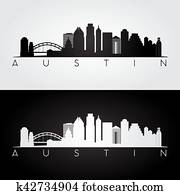 Austin skyline silhouette Austin skyline silhouette