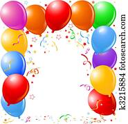 Balloons border Balloons border