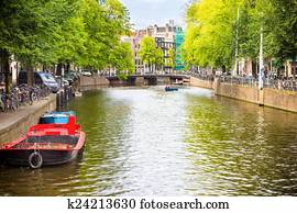 Canal in Amsterdam Canal in Amsterdam