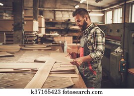 Carpenter doing his job in carpentry workshop. Carpenter doing his job in carpentry workshop.